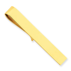 14K Yellow Gold Polished Tie Bar, 50mm