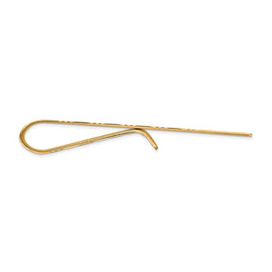 14K Yellow Gold Basketweave Tie Bar, 8 x 50mm