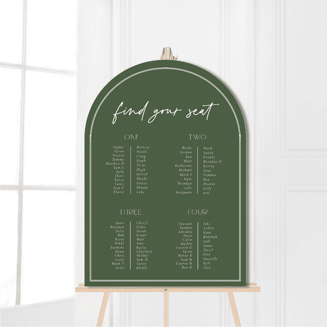 Arch Seating Charts - 10% OFF UPON SIGN UP