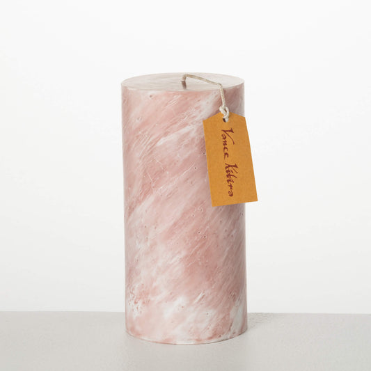 8.5" Marble Mauve Candle