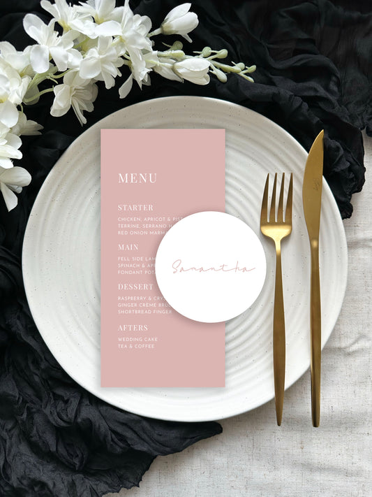 Persephone Menu | With Place Name Card