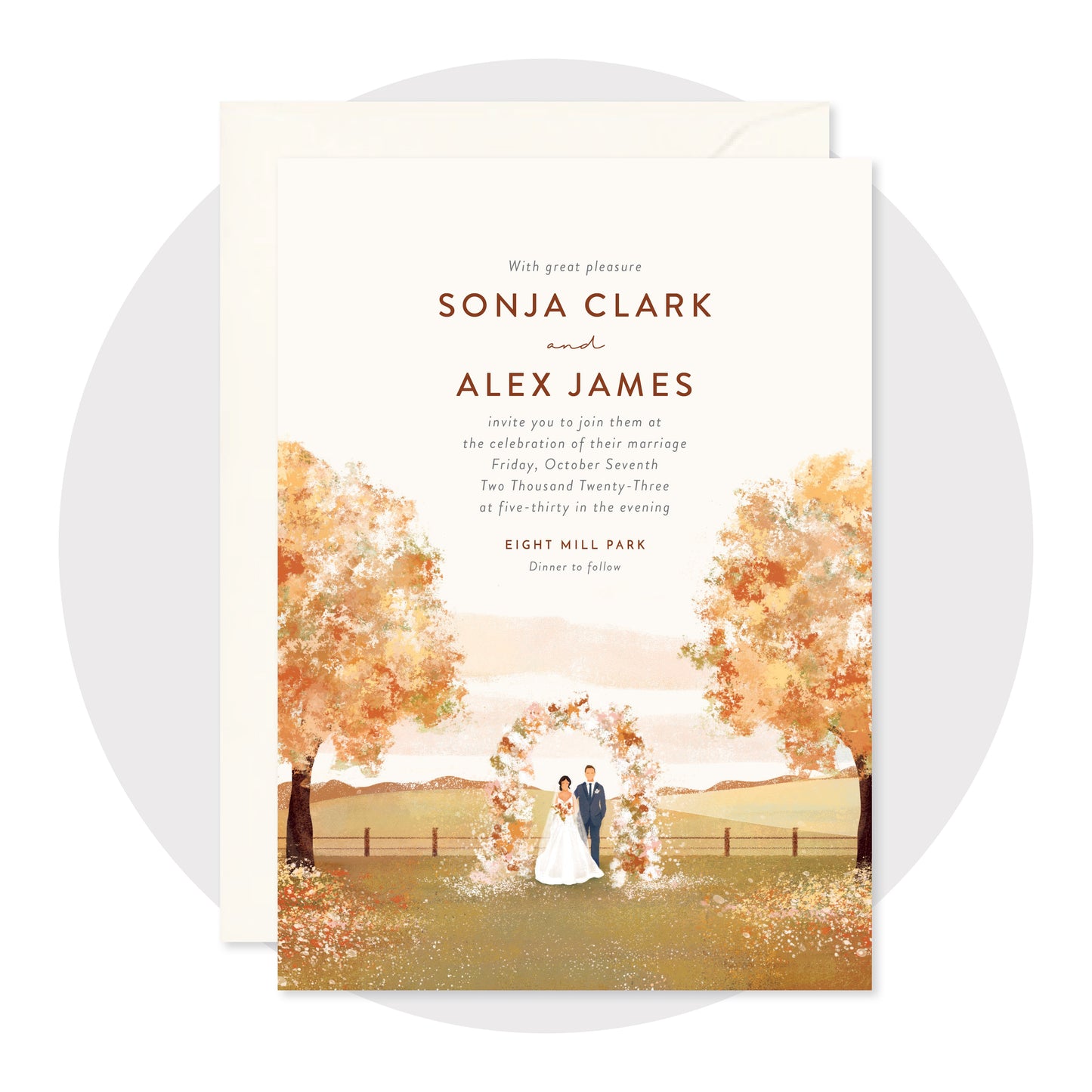 Fall Fields Wedding Invitations - Digital