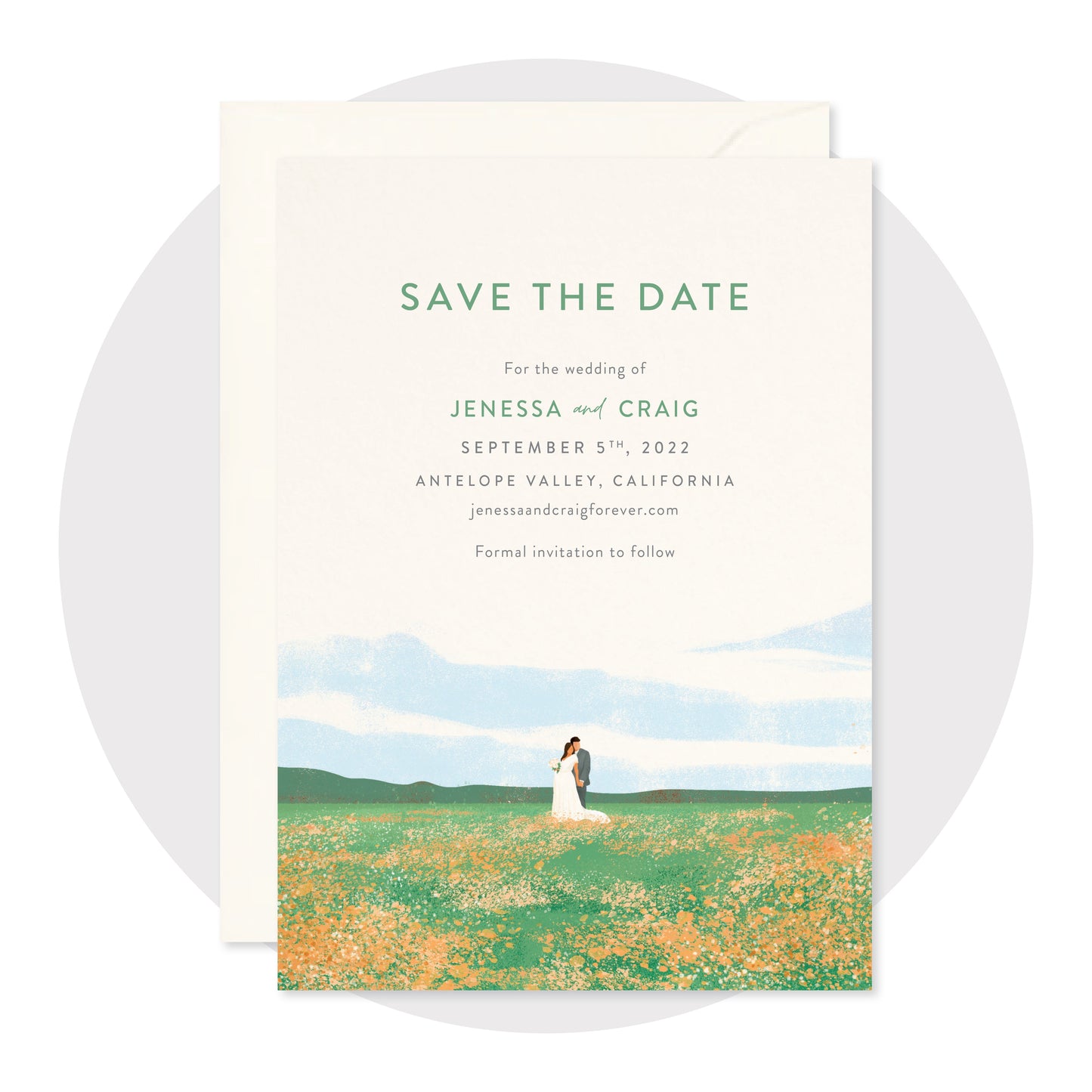 Poppy Fields Save the Date