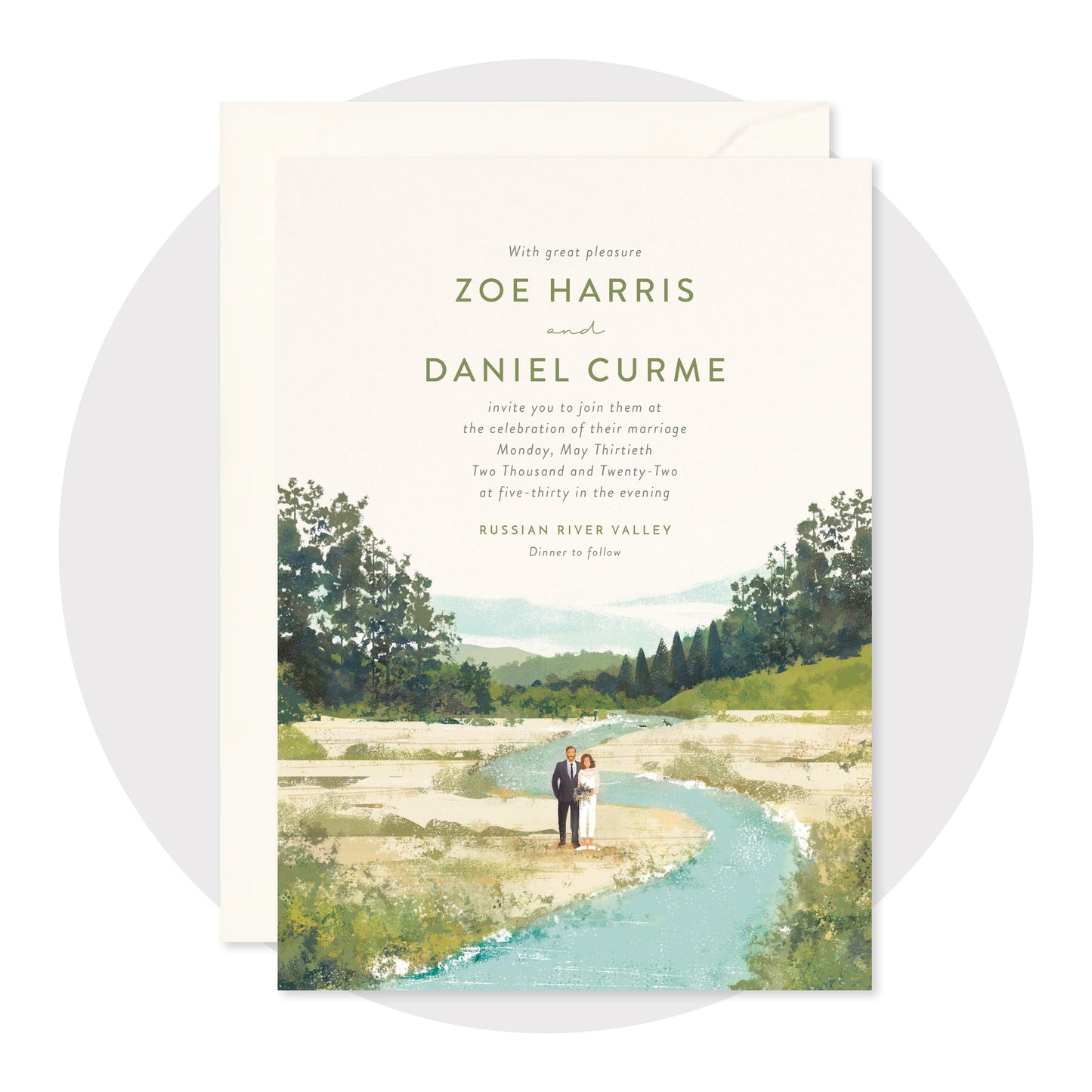 Russian River Valley Wedding Invitations - Digital