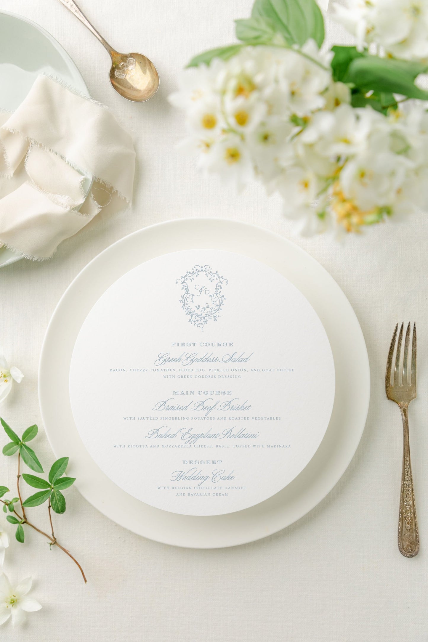 Anderson | Round Wedding Menus