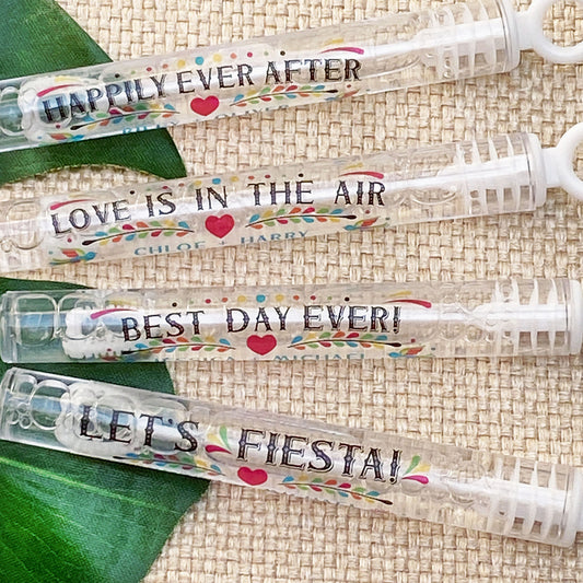 Fiesta Faves Wedding Bubble Labels