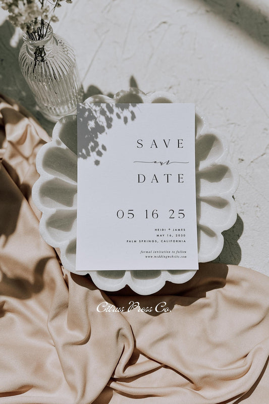 Minimal Modern Save The Date | Printable