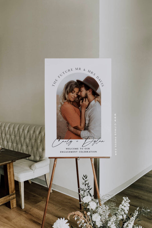 Arch Photo Bridal Shower Welcome Sign 24X36 | Printable Template