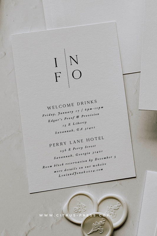 Black And White Enclosure Card | Lexi