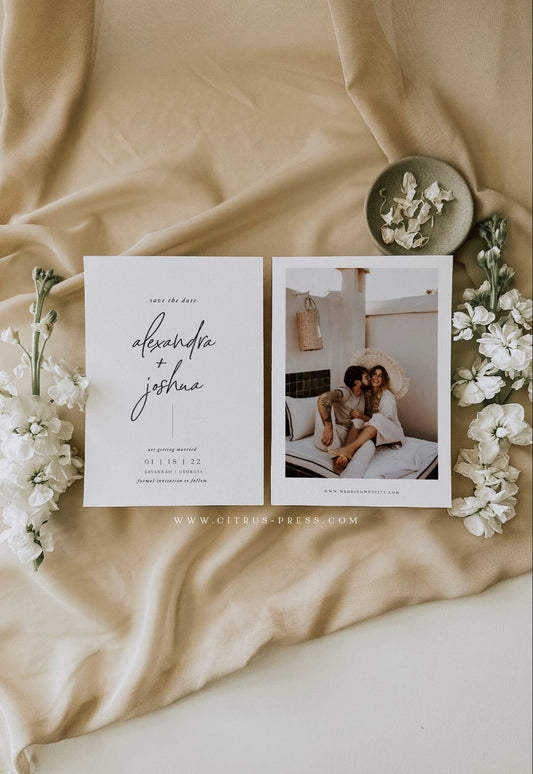 Black And White Save The Date | Lexi