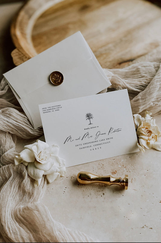 Minimal Destination Guest Addressing Envelopes | Printable Template