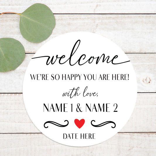 Smitten Wedding Welcome Favor Labels