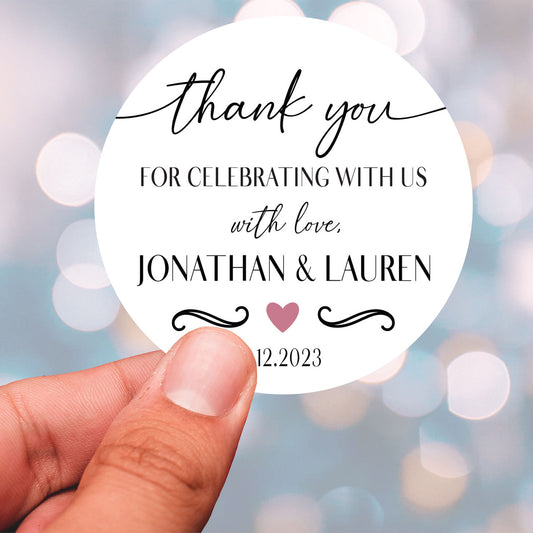 Smitten Thank You Favor Labels