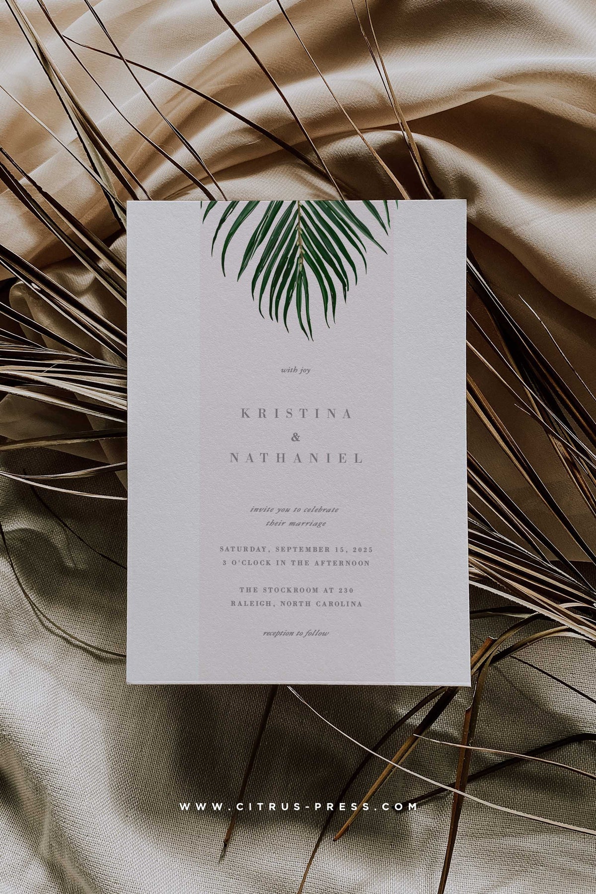 Mod Tropical Wedding Invitation | Printable Template | Instant Download