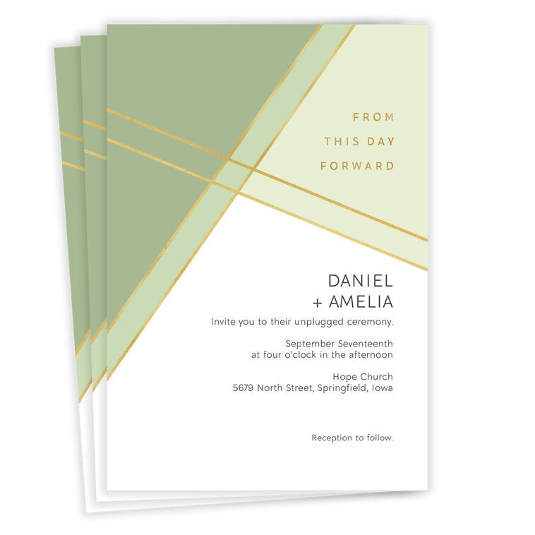 From This Day Forward Geometric Wedding Invitation