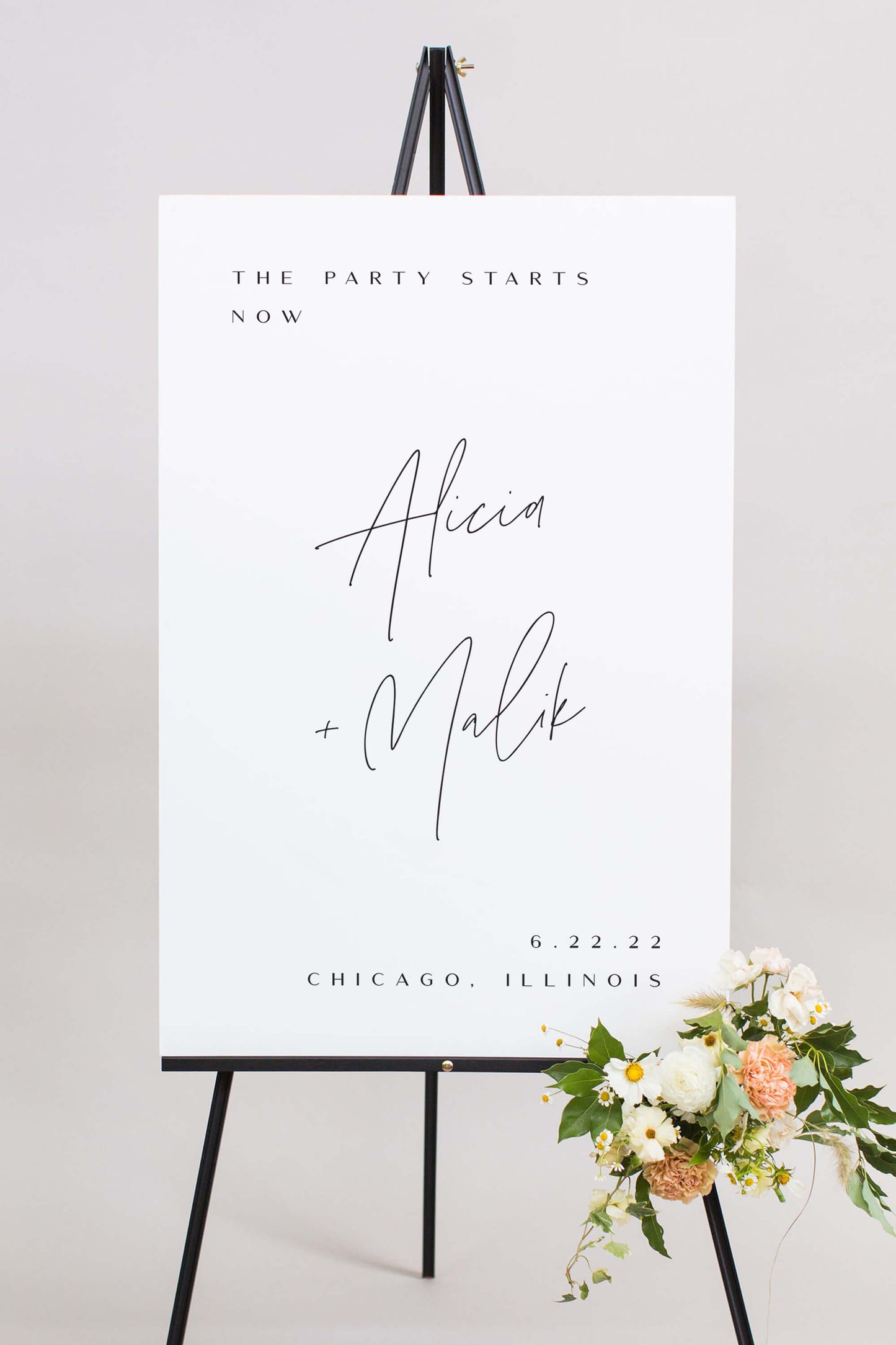 Gatorboard Modern Wedding Welcome Sign | The Alicia