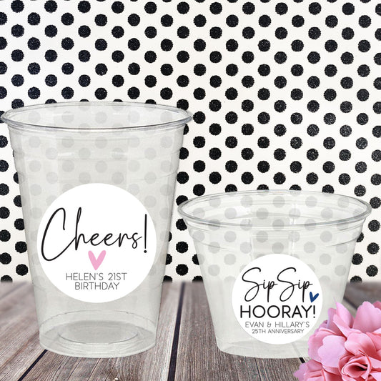 Modern Heart Favor Labels