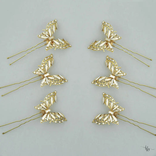 Monarch Bridal Hairpins