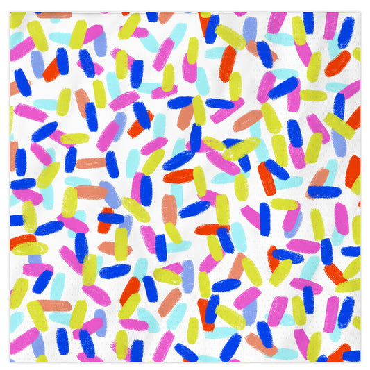 Colorful Sprinkles on White Dinner Napkins, Pack of 20