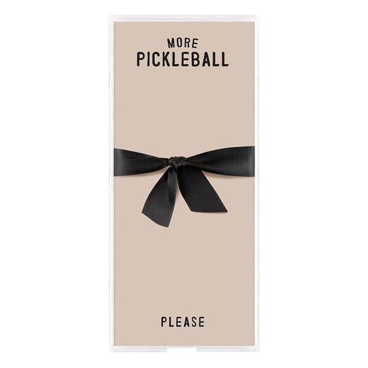 Rectangle Notepaper with Acrylic Tray - More Pickleball