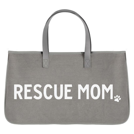 Grey Canvas Tote - Rescue Mom