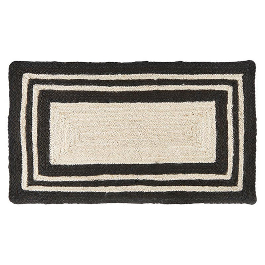 Jute Rug - Bleach/Black