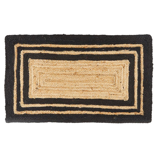 Jute Rug - Natural/Black