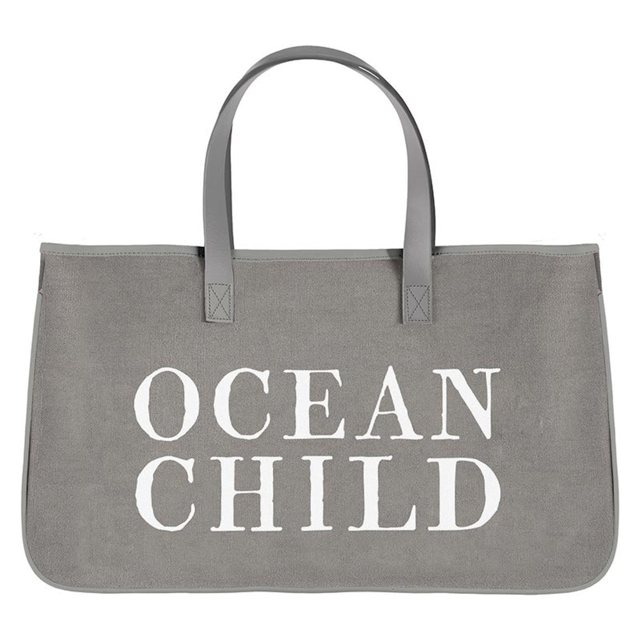 Face to Face Grey Canvas Tote - Ocean Child