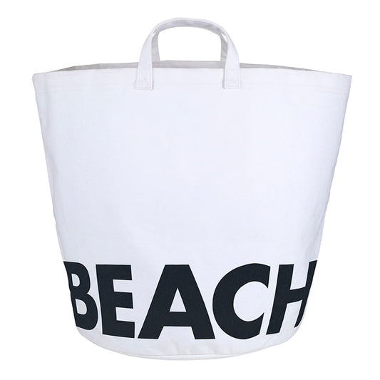 Face to Face Large Canvas Storage Tote - Beach