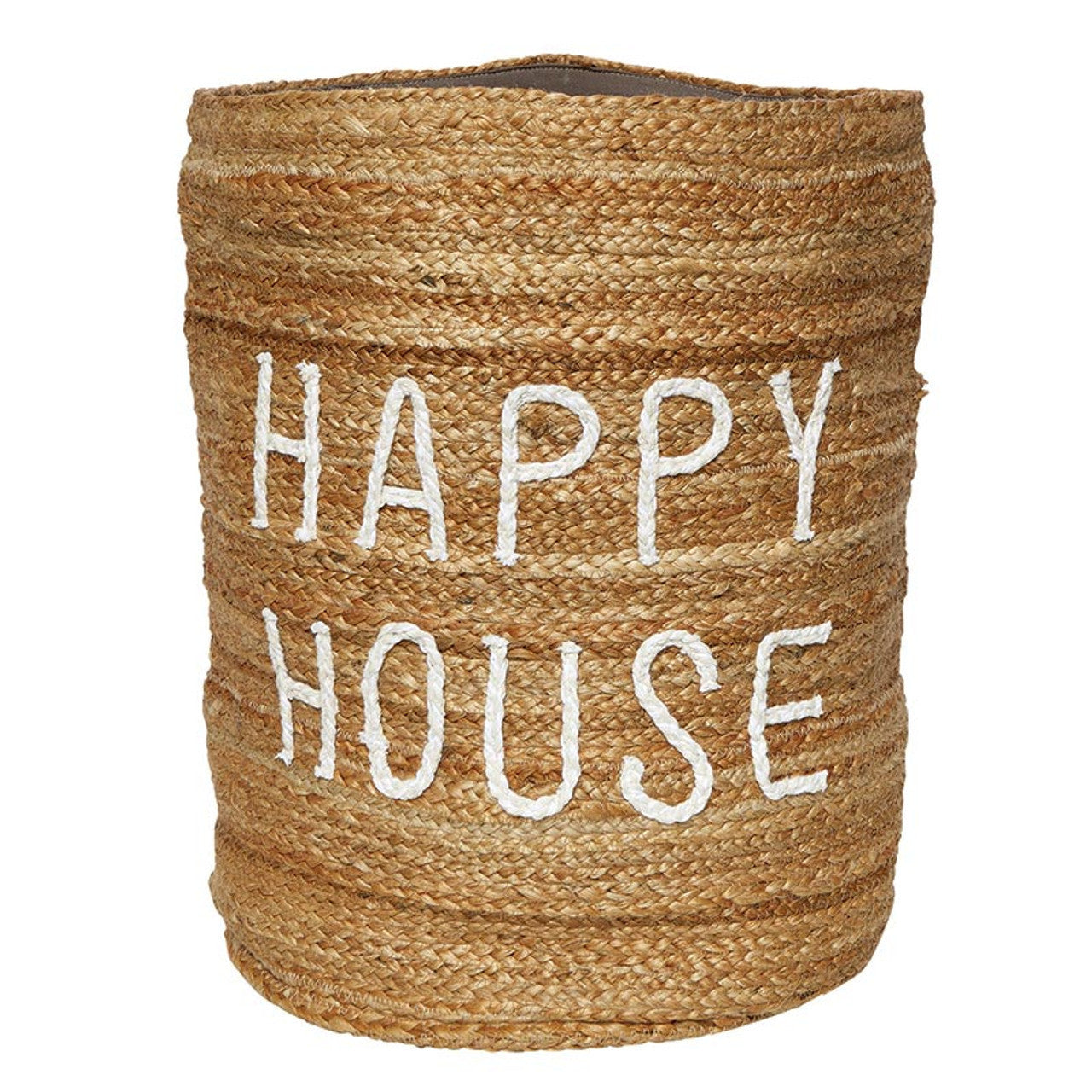 Face to Face Jute Basket - Happy House