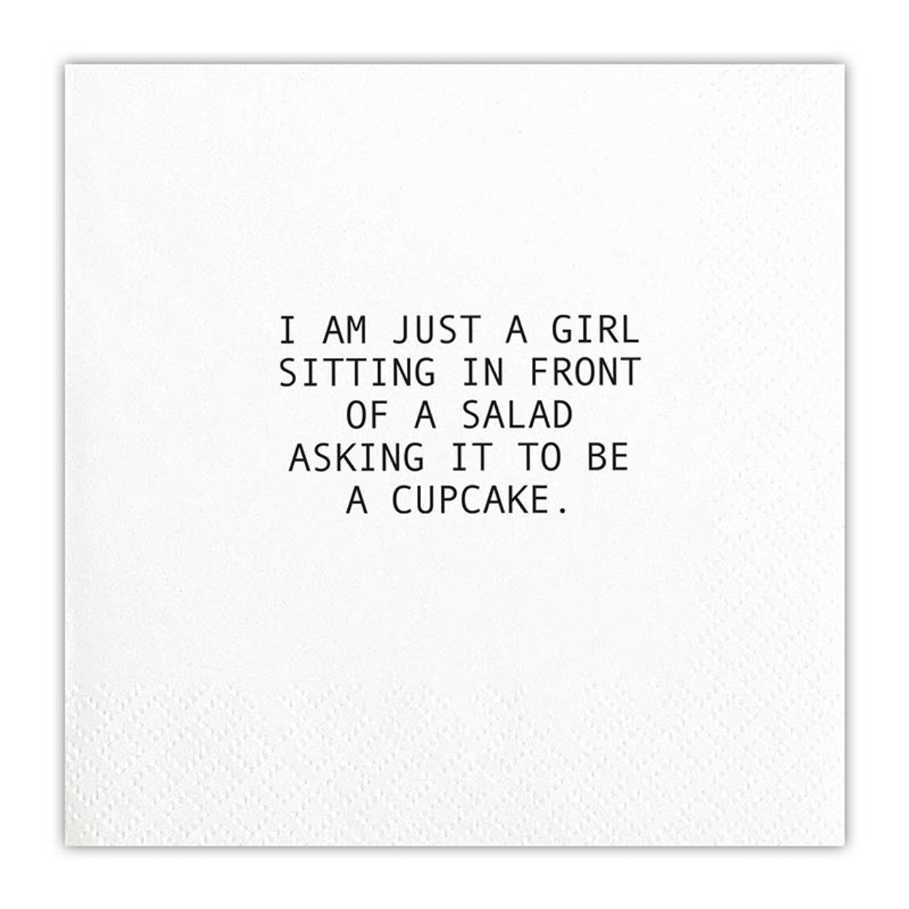 Face to Face Cocktail Napkins - Girl Asks Salad
