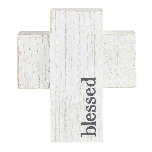 Face to Face Wood Cross - Blessed