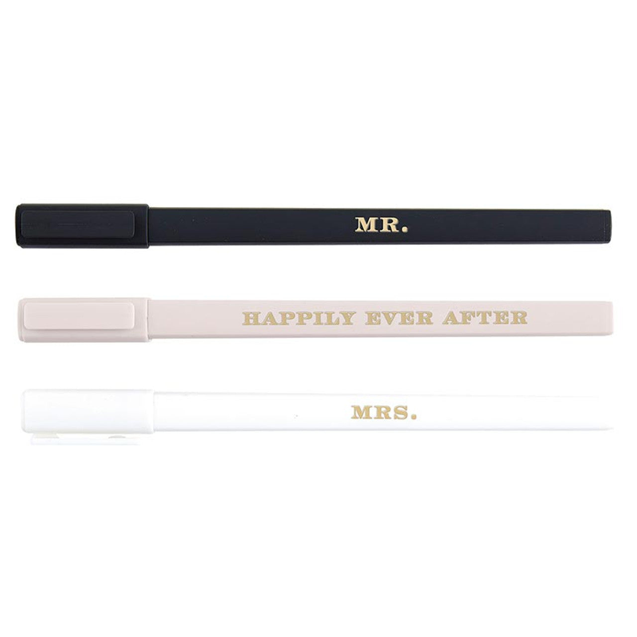 Soft Touch Pen Set - Mr/Mrs/Ever After