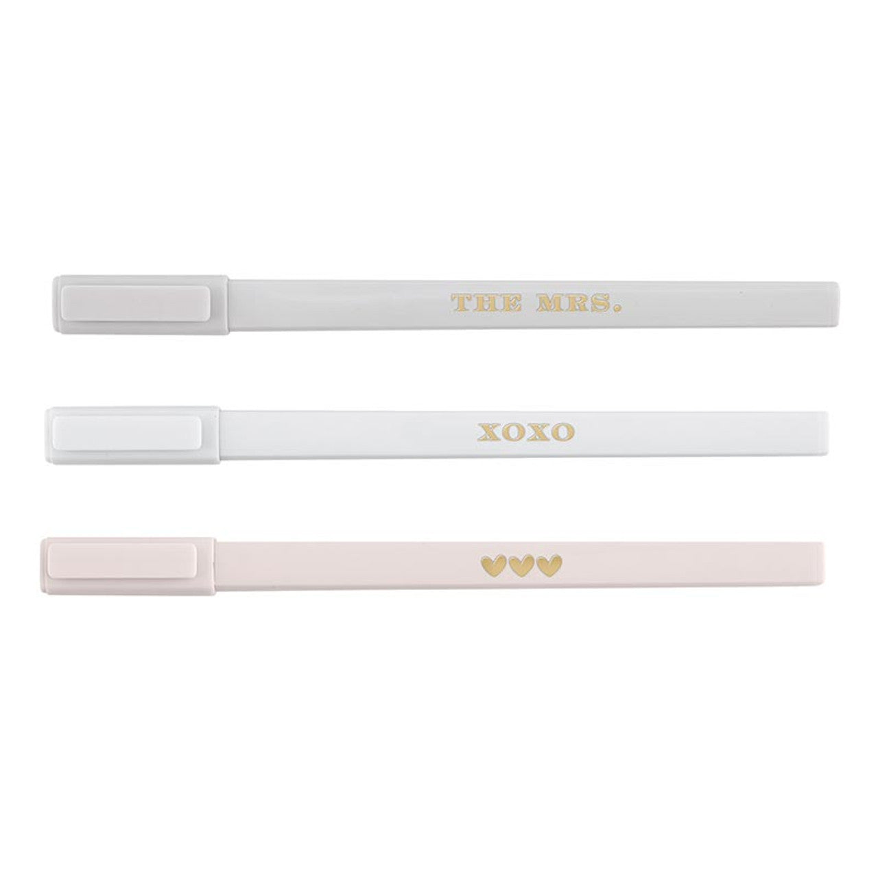 Soft Touch Pen Set - The Mrs/XO/Hearts
