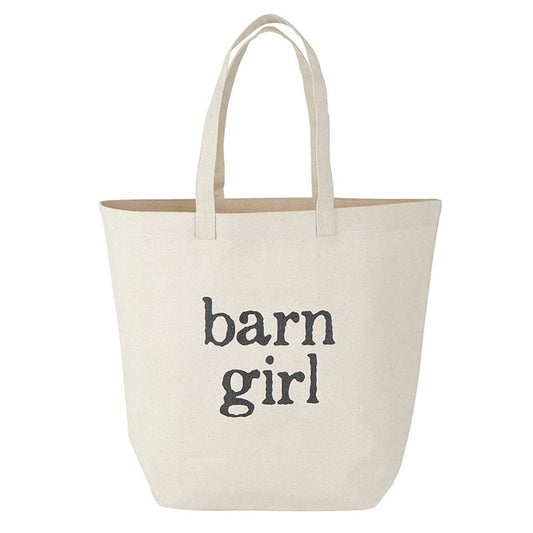 Face to Face Large Canvas Storage Tote - Barn Girl