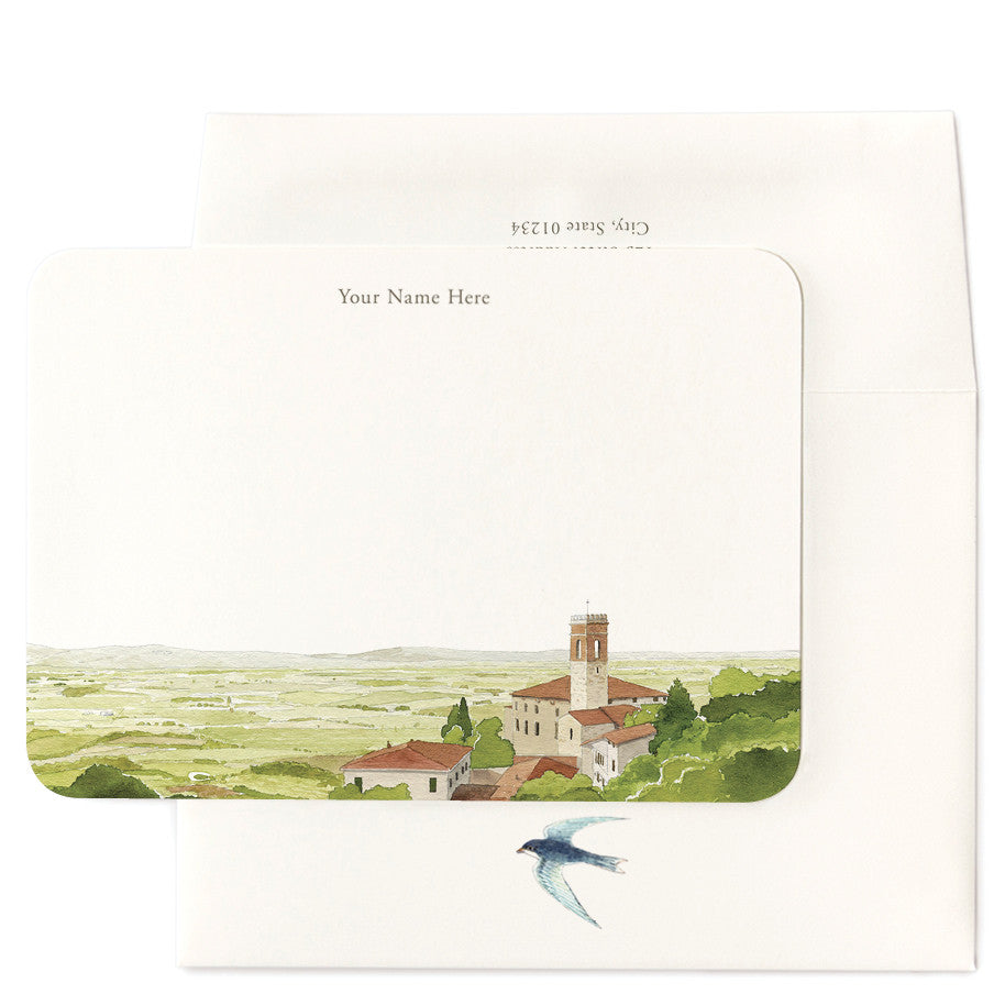 Italian Villa Personalized Note Cards