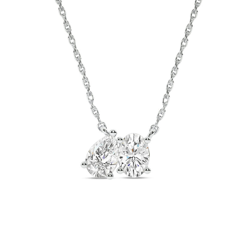 Kismet Sterling Silver Lab Grown Diamond Necklace