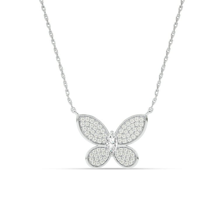 Fluttering Brillance Lab Grown Butterfly Diamond Necklace