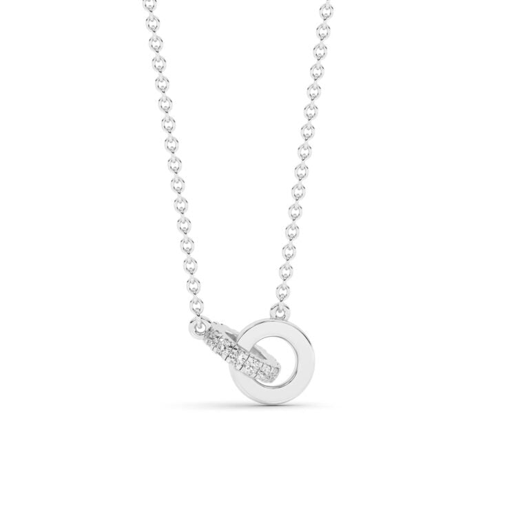 Bond Interlocking Circles Lab Diamond Necklace