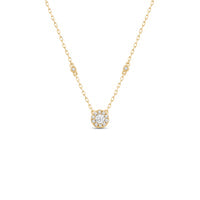 Composite Diamond Station Fashion Necklace