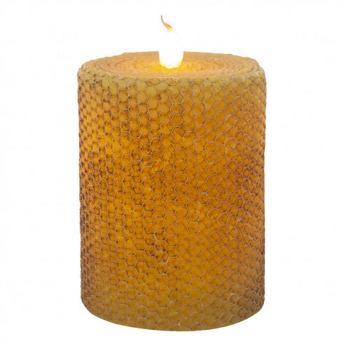 7" Honeycomb LED Candle