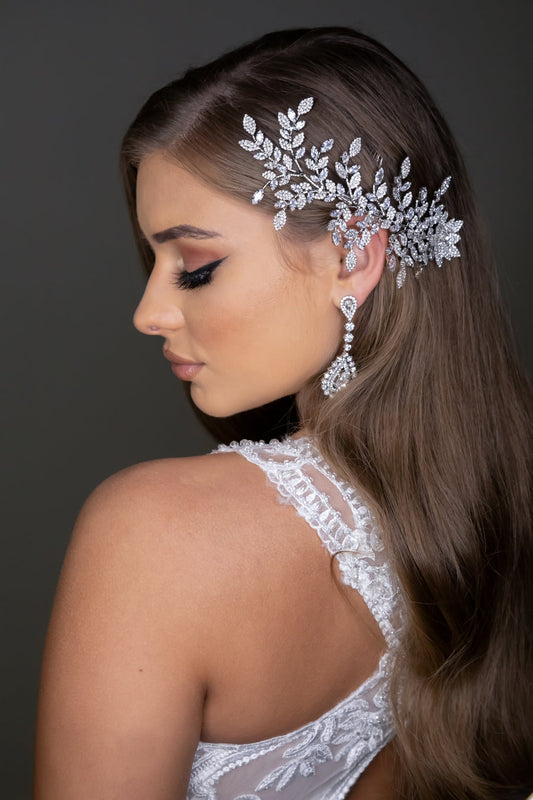 Nika Swarovski Bridal Hair Wings, Swarovski Hair Comb