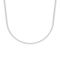 Classic Three Prong Diamond Tennis Necklace
