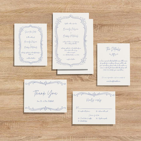 Doodled Border Wedding Suite