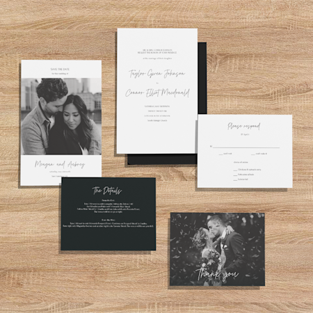 Minimalist Script Wedding Suite
