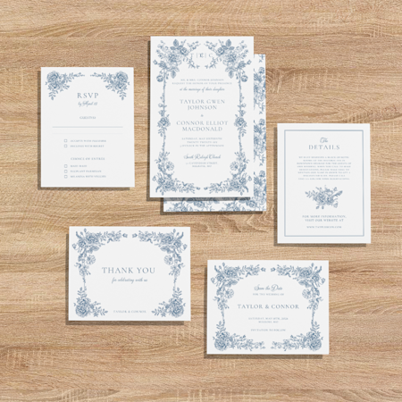 French Toile Wedding Suite