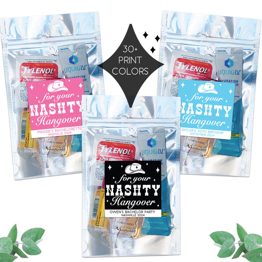 Nashty Recovery Kit Labels + Resealable Bags