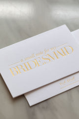 Bridesmaid Thank You Card - White