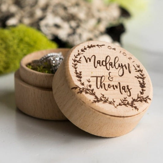Round Wedding Ring Bearer Dish For Proposal, Engagement, Wedding Day, Anniversary