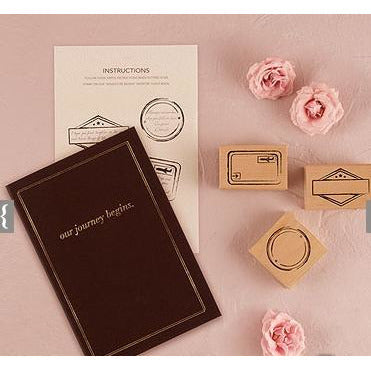 "Our Journey Begins" Travel Inspired Alternative Guest Book Kit